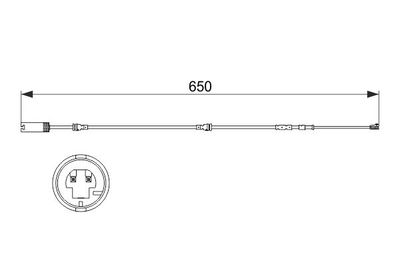 Warning Contact, brake pad wear BOSCH 1 987 473 513