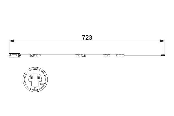 BOSCH 1 987 473 514 Warning Contact, brake pad wear