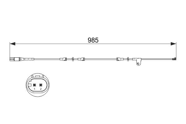BOSCH 1 987 473 520 Warning Contact, brake pad wear