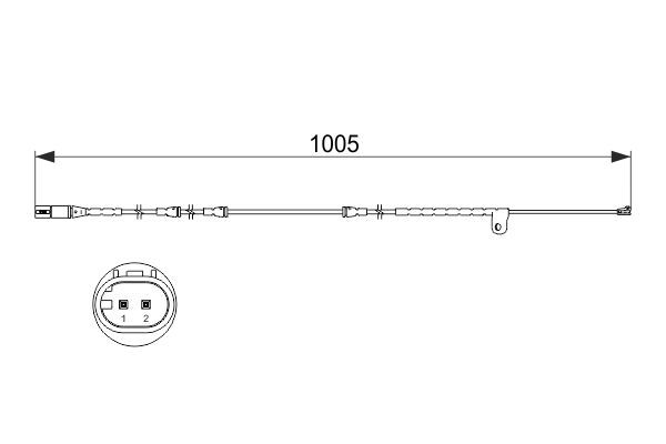 BOSCH 1 987 473 521 Warning Contact, brake pad wear