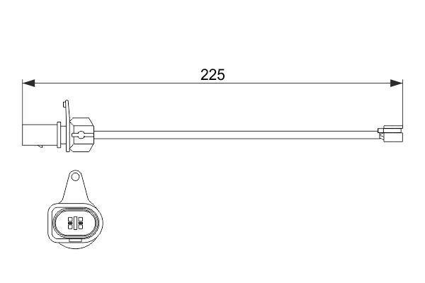BOSCH 1 987 474 511 Warning Contact, brake pad wear