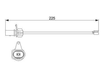 Warning Contact, brake pad wear BOSCH 1 987 474 511