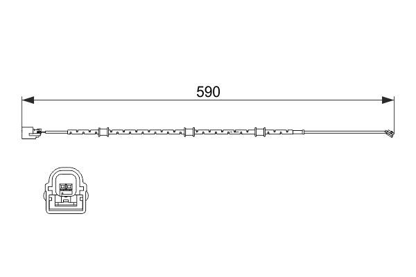 BOSCH 1 987 474 513 Warning Contact, brake pad wear