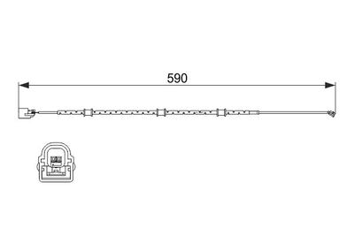 Warning Contact, brake pad wear BOSCH 1 987 474 513