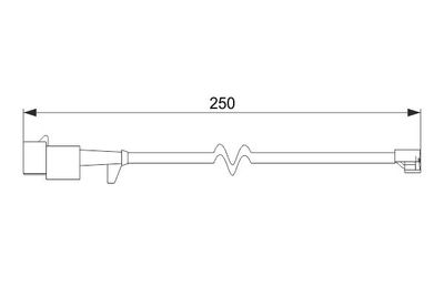 Warning Contact, brake pad wear BOSCH 1 987 474 574