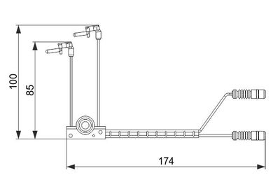 Warning Contact, brake pad wear BOSCH 1 987 474 584