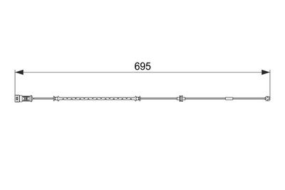 Warning Contact, brake pad wear BOSCH 1 987 474 585