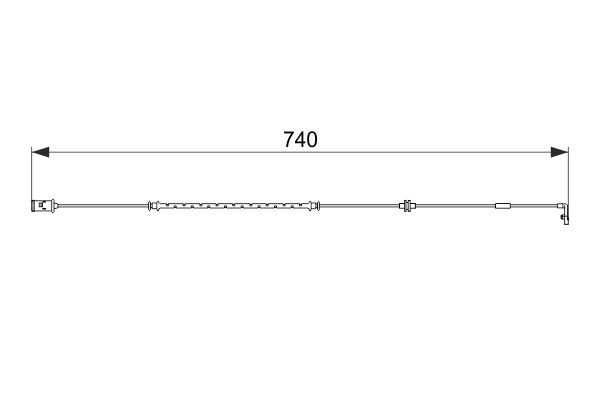 BOSCH 1 987 474 587 Warning Contact, brake pad wear