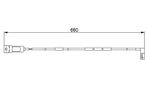 BOSCH 1 987 474 909 Warning Contact, brake pad wear