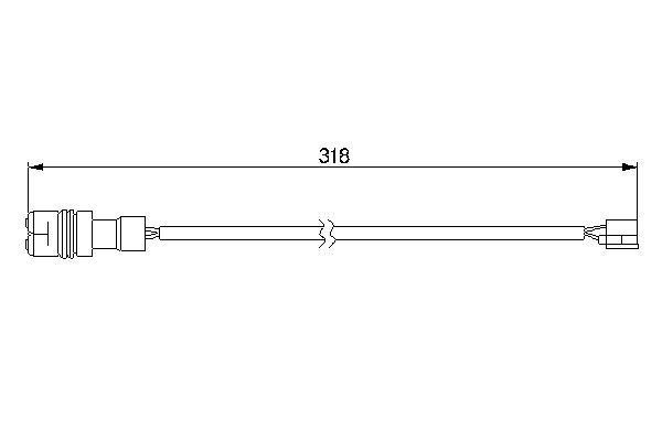 BOSCH 1 987 474 988 Warning Contact, brake pad wear