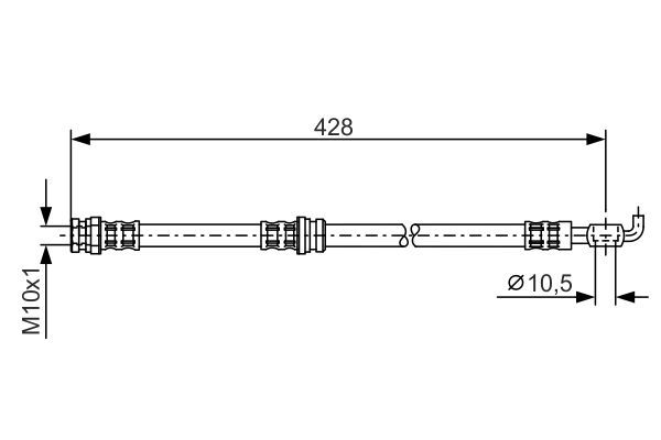 BOSCH 1 987 476 166 Brake Hose
