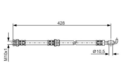 Brake Hose BOSCH 1 987 476 166