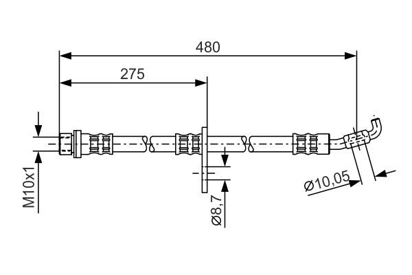 BOSCH 1 987 476 757 Brake Hose