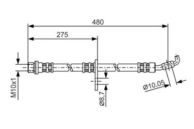 Brake Hose BOSCH 1 987 476 757