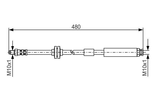 BOSCH 1 987 476 824 Brake Hose