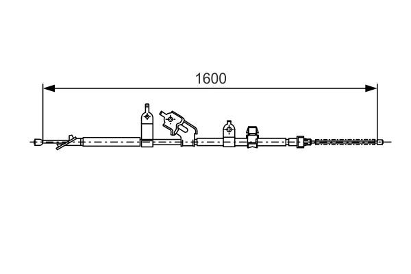 BOSCH 1 987 477 090 Cable Pull, parking brake