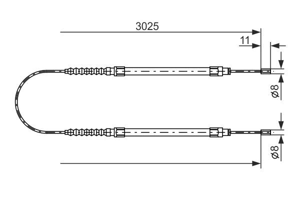 BOSCH 1 987 477 113 Cable Pull, parking brake