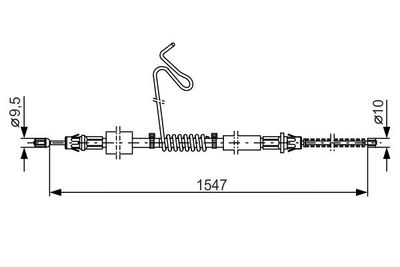 Cable Pull, parking brake BOSCH 1 987 477 174