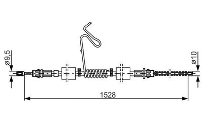 Cable Pull, parking brake BOSCH 1 987 477 178