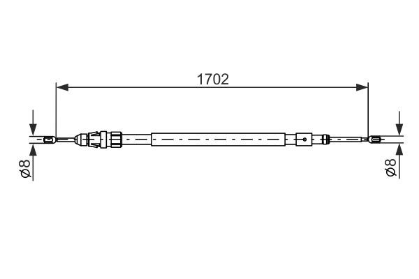 BOSCH 1 987 477 239 Cable Pull, parking brake