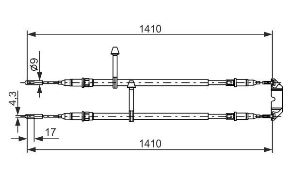 BOSCH 1 987 477 245 Cable Pull, parking brake