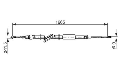 Cable Pull, parking brake BOSCH 1 987 477 249