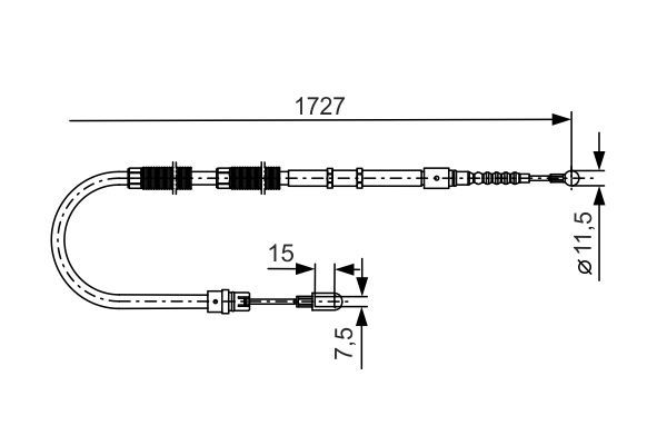 BOSCH 1 987 477 259 Cable Pull, parking brake