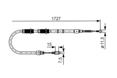 Cable Pull, parking brake BOSCH 1 987 477 259