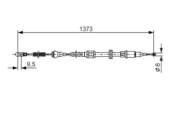 BOSCH 1 987 477 309 Cable Pull, parking brake