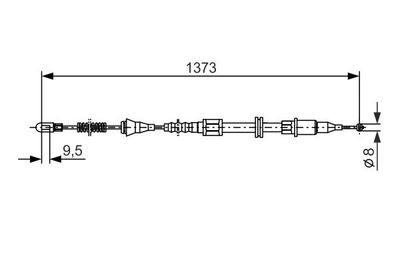 Cable Pull, parking brake BOSCH 1 987 477 309