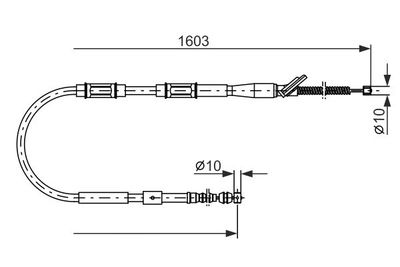 Cable Pull, parking brake BOSCH 1 987 477 409