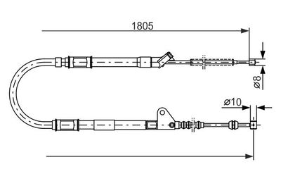Cable Pull, parking brake BOSCH 1 987 477 546