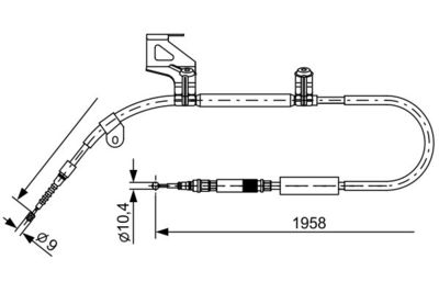 Cable Pull, parking brake BOSCH 1 987 477 603
