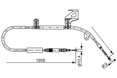 Cable Pull, parking brake BOSCH 1 987 477 604