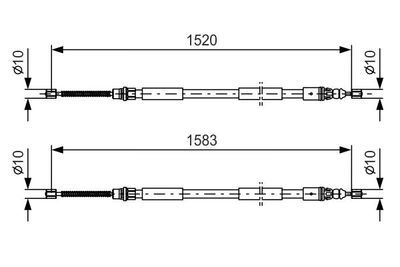 Cable Pull, parking brake BOSCH 1 987 477 616