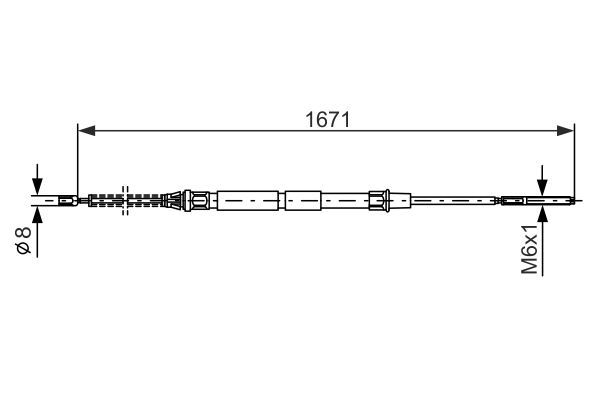 BOSCH 1 987 477 626 Cable Pull, parking brake