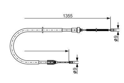 Cable Pull, parking brake BOSCH 1 987 477 644