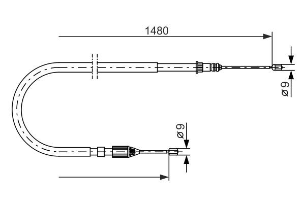 BOSCH 1 987 477 653 Cable Pull, parking brake