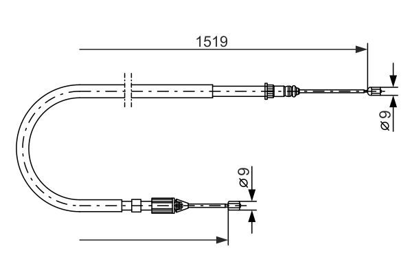 BOSCH 1 987 477 654 Cable Pull, parking brake