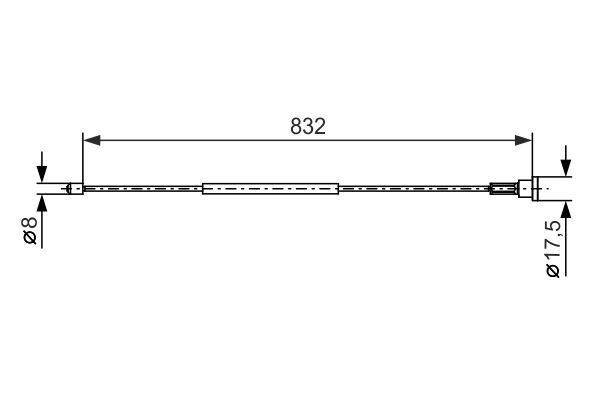 BOSCH 1 987 477 661 Cable Pull, parking brake