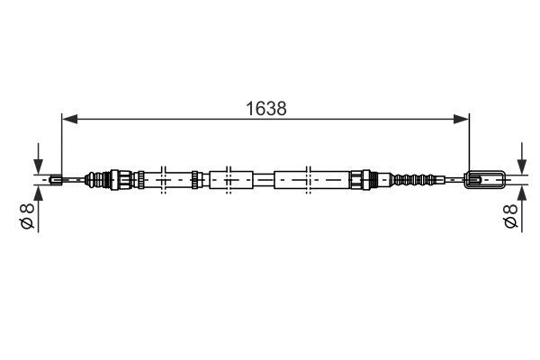 BOSCH 1 987 477 688 Cable Pull, parking brake
