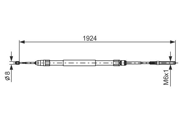 BOSCH 1 987 477 693 Cable Pull, parking brake
