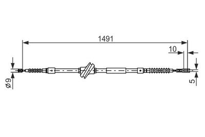 Cable Pull, parking brake BOSCH 1 987 477 708