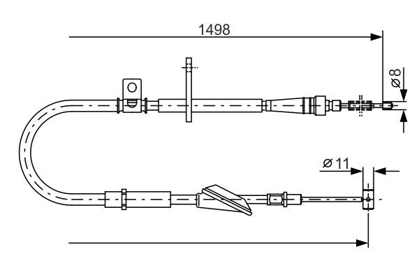 BOSCH 1 987 477 772 Cable Pull, parking brake