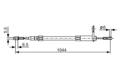Cable Pull, parking brake BOSCH 1 987 477 812