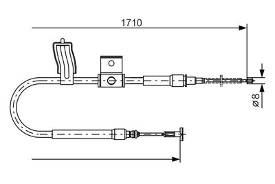 Cable Pull, parking brake BOSCH 1 987 477 829
