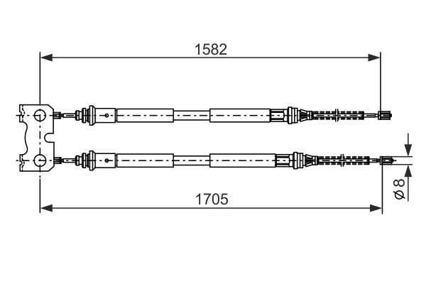 BOSCH 1 987 477 834 Cable Pull, parking brake