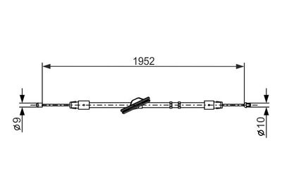Cable Pull, parking brake BOSCH 1 987 477 851
