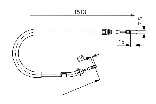 BOSCH 1 987 477 852 Cable Pull, parking brake