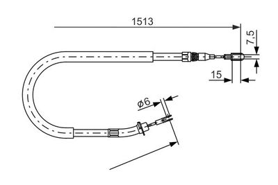 Cable Pull, parking brake BOSCH 1 987 477 852